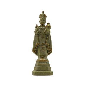 VOLCANIC Ash Mt PINATUBO Religious Statue 7.5" Handmade Eruption Victims 1990s